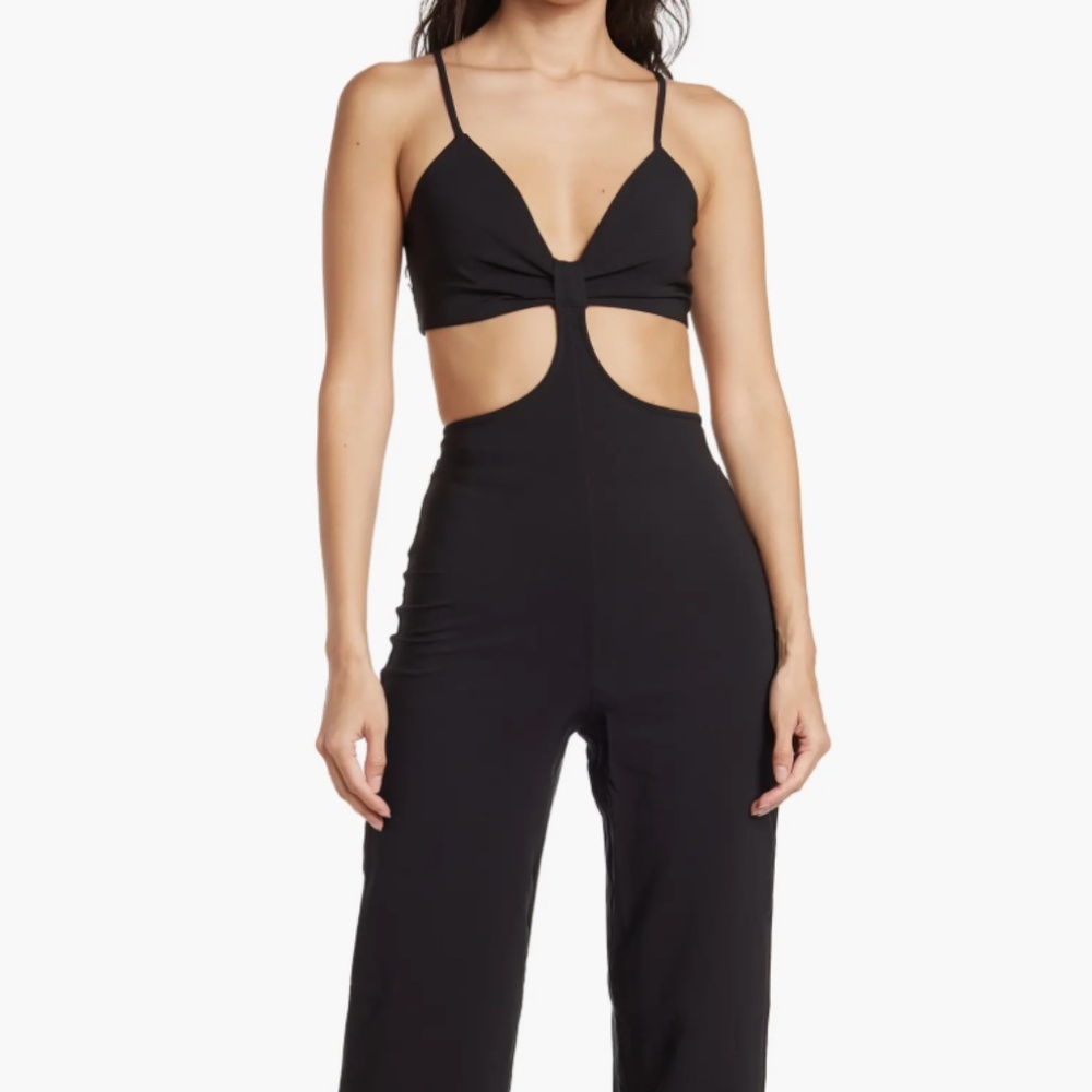Socialite V Neck Cutout Jumpsuit (Size M)